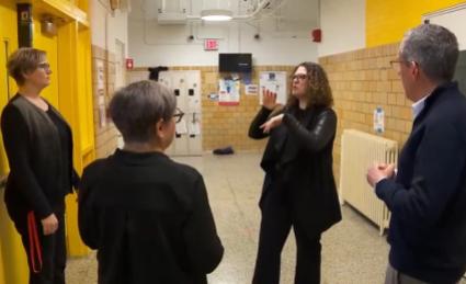  Inside school hallway